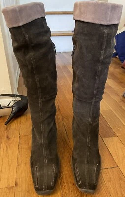 Botas hasta la rodilla STEVEN cuero gamuza marrón 39 8,5 m Foto 1 de 4