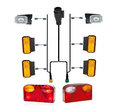 Anhängerbeleuchtung Set 5m 13-polig Rückleuchte Satz 12V Anhänger Beleuchtung - Bild 1 von 4