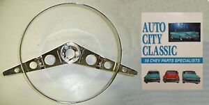 1958 Chevrolet Impala Steering Wheel Horn Ring Plus 1958 Chevy Parts Catalog
