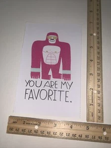 Hallmark Studio Ink Funny Postcard: King Kong The Ape You Are My Favorite (Dad) - Picture 1 of 3