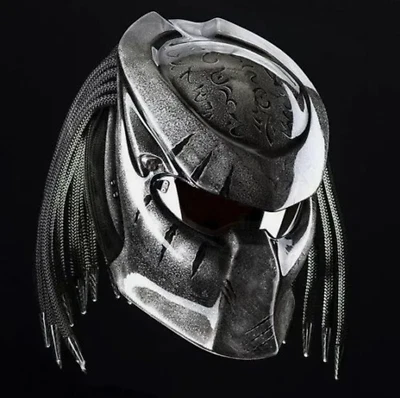 FREE SHIPPING SCAR FACE DARK SILVER  PREDATOR HELMET FOR BIKER  WITH 3 LASERS - Image 1 of 4