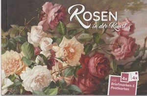ÖSTERREICH Markenheftchen Rosen in der Kunst - Foto 1 di 1