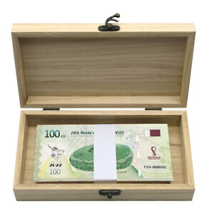 100pcs/box 2022 Qatar Football World Cup Banknote 100 Dollar Paper Money Gifts