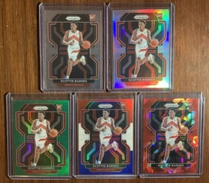 2021-22 Panini Prizm Scottie Barnes Rookie Silver Red 5 Card SP RC Lot Raptors - Picture 1 of 2