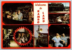 Vintage Postkarte Rambo Land Red's Place Bar & Restaurant Sammlerstück Souvenir - Bild 1 von 2