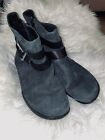 Hotter Uptown Womens Zip Casual Ankle Boots Us Size 9 Uk 7 Dark Gray Black Leath