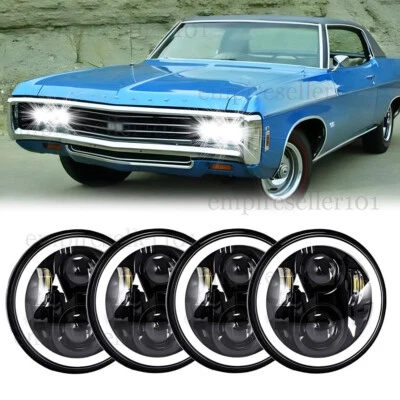Faros LED PUNTO 4 piezas 130W Halo 5-3/4 5,75" para Chevy Caprice Bel Air Corvair Foto 1 de 4