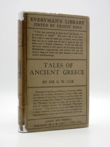 Tales of Ancient Greece GEORGE COX 1915 1st Everyman's Library Edition & Jacket - Picture 1 of 9