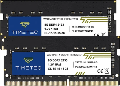 16GB Kit(2X8Gb) DDR4 2133Mhz PC4-17000 Non-Ecc Unbuffered 1.2V CL15 1Rx - Image 1 of 4