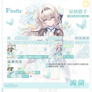 Honkai Star Rail Firefly Keycaps PBT Dye-sub 130 Keys New for Cherry MX Keyboard - Picture 1 of 9