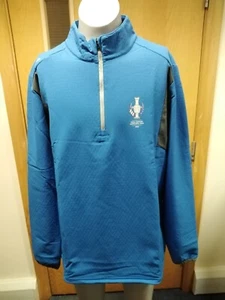 BNWT MENS PING GOLF POWER I/2 ZIP DELPH BLUE TOP P03495 SOLHEIM CUP 2023 SIZE S - Picture 1 of 9