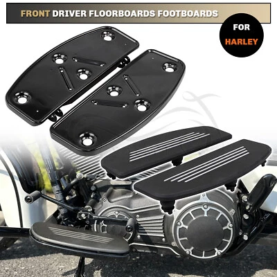 Black Driver Floorboards Kit For Harley Electra Tour Glide FLHTC FLHTK FLHS FLTC - Image 1 of 4
