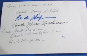 RARE 6 1992 Basketball Coaches Autograph Card - Picture 1 of 2