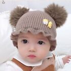 Ear Warm Pompom Baby Hat Knit Kids Hat Cute Thick Warm Beanie for Baby Girl Boy