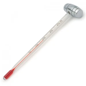 Termómetro de vino con mango en forma de barril de acero inoxidable - Fahrenheit y Celsius - Imagen 1 de 2