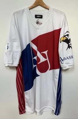 Vintage 90s Y2K AND1 AMERICAN UNIVERSITY Basketball Warm Up Jersey Shirt 3XL - Image 1 of 4