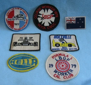 Lot 6 Sports Race Car Jacket Patches, 1 New Zealand Enamel, 1970s SCCA, & More - Picture 1 of 8