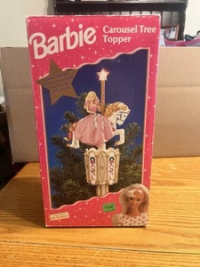 Vintage 1997 Christmas Barbie Carousel Christmas Tree Topper Tested Working. - Picture 1 of 5