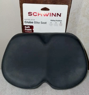 Asiento de bicicleta Schwinn sin nariz (acolchado de espuma suave) Foto 1 de 4