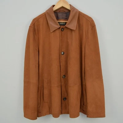 Werner Christ Deer Suede Leather Brown Blazer Jacket Mens Size EU 54 US/UK 44 - Image 1 of 4
