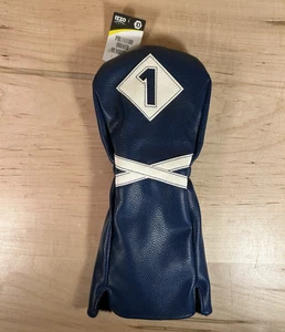 NEW IZZO GOLF PREMIUM DRIVER Headcover NAVY Scotland Design PU Leather - Picture 1 of 5