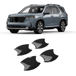 4 Accessories Chrome Door Handle Base Bowl Covers Trims For 23--2026 Honda Pilot - Picture 1 of 21
