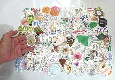 Inspirational Christian Stickers for Water Bottle, Laptop, Bible Verses, 300 pc - Image 1 of 4