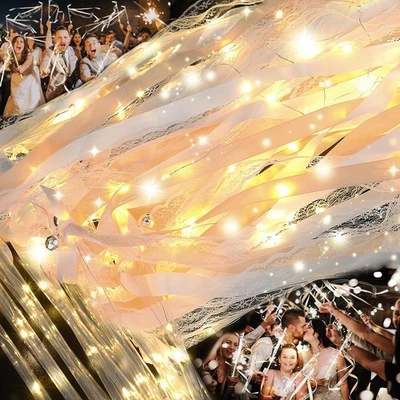 100 PIEZAS Varitas de Boda con Luces, Varitas de Hadas, Varita de Hadas de Seda LED con Campanas... Foto 1 de 4