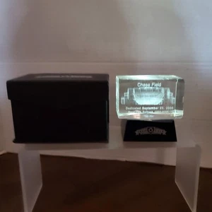 Arizona Diamondbacks MLB Chase Field Dedication Glass Light Up Stand Paperweight - Picture 1 of 17