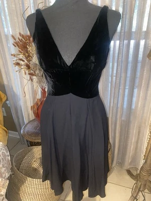 Miss Elliette Vintage 60’s Velvet and Chiffon Cocktail Dress - Image 1 of 4