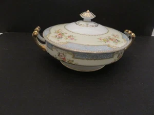 Vintage Noritake Bluedawn (Blue Dawn) runde Gemüseschale mit Deckel - Bild 1 von 6