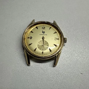 vintage goldfarbene Lip Himalaya Uhr vergoldet - Bild 1 von 8