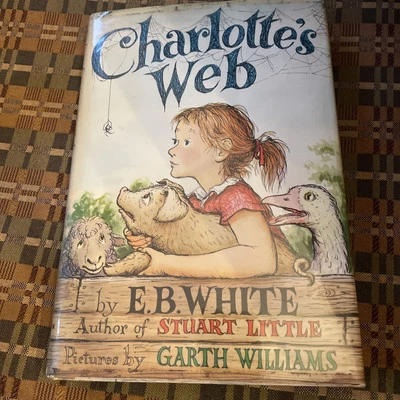 CHARLOTTE'S WEB E.B. White 1952 Hardcover Harper & Row   W Clear Protector Foto 1 de 4