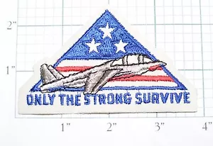 Only the Strong Survive Iron-on Embroidered Military Patch with Jet USA Rare - Picture 1 of 1