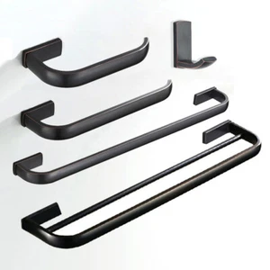 Bathroom Hardware Set Robe Hook Paper Holder Towel Rail Bar Bathroom Accessories - Picture 1 of 22