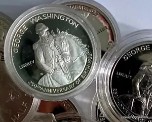 10 PROOF SILVER 1982-S WASHINGTON COMMEMORATIVE  HALF DOLLARS FREE SHIPPING  ! - Picture 1 of 8