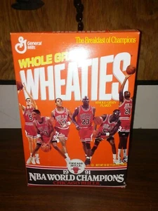 WHEATIES VINTAGE CHICAGO BULLS 1991 CHAMPIONS UNOPENED CEREAL BOX - Picture 1 of 9