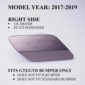 Cubierta de arandela de faro derecho para VW Golf MK7.5 GTI GTD 17-19 gris piedra caliza LA7N - Imagen 1 de 6