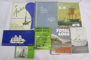 On Sailing Boating Shipping Ghost Ships Naming Wrecks Famous Voyages 8 Book Lot - Picture 1 of 11