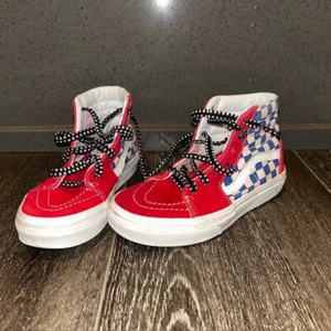 Vans 721356 Unisex Kids Oldskool Leather High Top Sneakers Red Size 13 - Picture 1 of 7