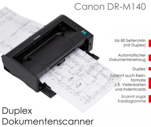CANON DR-M140 40S/min BÜRO DOKUMENTEN SCANNER DUPLEX SCHWARZ A6 A5 A4 WIN 10 11 - Picture 1 of 6