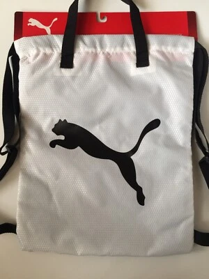 Puma White Black Uniform Carrysack Top Handle Backpack NWT - Image 1 of 2