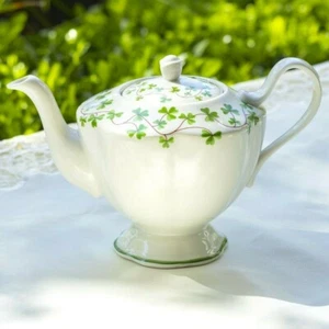 Grace Teaware Shamrock Fine Porcelain Teapot - Picture 1 of 3
