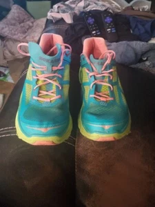 Hoka One One Clifton 1 Damen-Laufsportschuhe Aqua/Neon/Koralle Größe 9,5 - Bild 1 von 7
