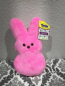 PEEPS Pink 6” Easter Bunny Rabbit Bean Plush Stuffed Cotton Candy New  - Picture 1 of 3
