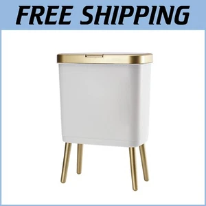 Modern Rectangular Trash Can with Odor Seal – Ideal for Bathroom & Office - Picture 1 of 8