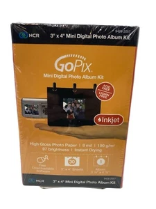 GoPix Mini Digital Photo Album Kit 3"x4" 30 Sheets High Gloss Ink Jet New & Seal - Picture 1 of 7