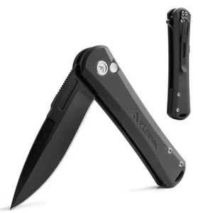 Tactical Folding Pocket Knife G10 Handle D2 Steel Blades Button Lock Pocket Clip - Picture 1 of 10