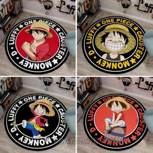 ONE PIECE Carpet Monkey D. Luffy Mat Rug Round Carpet Multi-function Non-slip - Picture 1 of 42