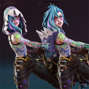 Fractured Jinx 3D Printing Figure Unpainted Model Sculpture GK Blank Kit Stock - Bild 1 von 8